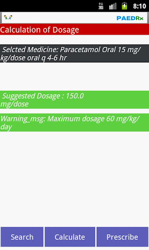 Kids Drug Dosage Calc - PaedRx