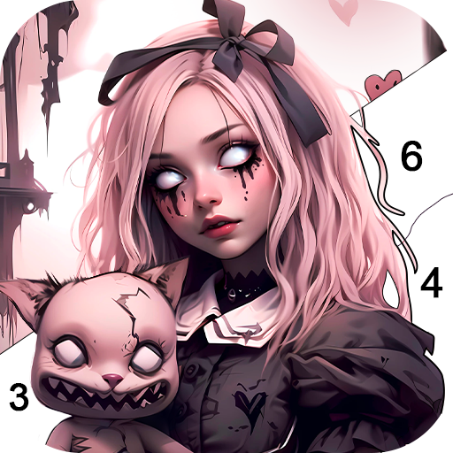 Темная, ужасная игра-раскраска