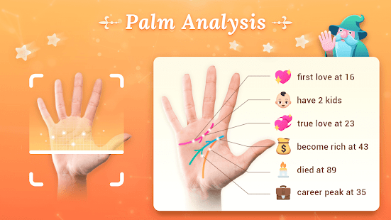 Palm Secret - Aging Camera, Palm Reader, Horoscope