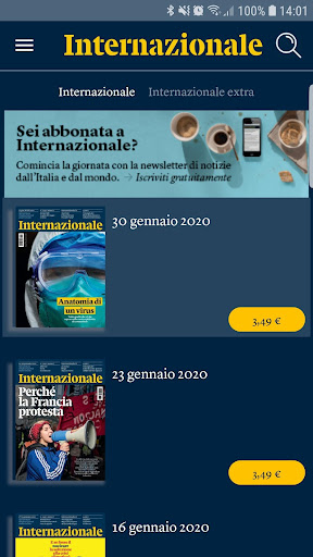 Internazionale sfogliabile