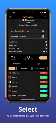 Passport Index PC