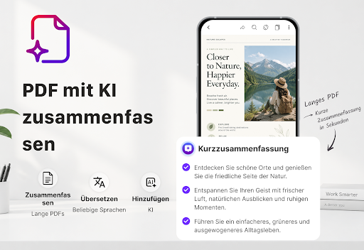 AI PDF: Leser, Zusammenfassung PC