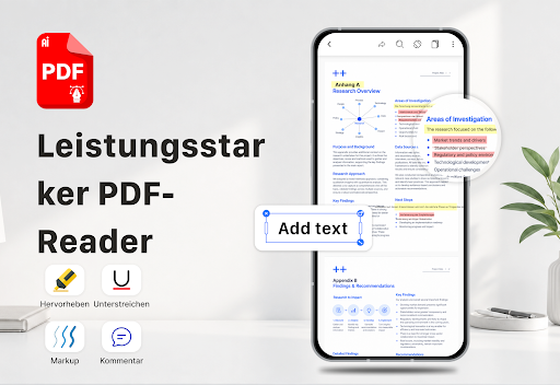 AI PDF: Leser, Zusammenfassung PC