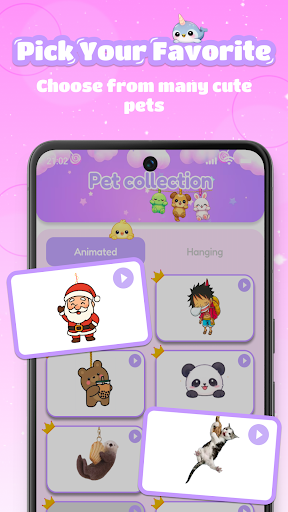 Cute Pet On Status Bar, Widget پی سی