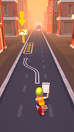 Paper Boy Race - لعبة سيارات