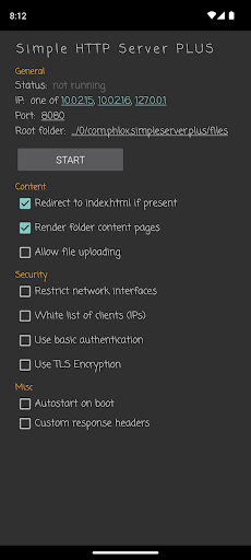 Simple HTTP Server PC版