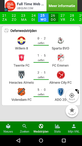 Voetbalnederland Liveuitslagen