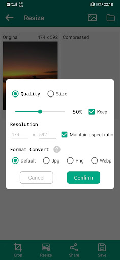 Resize image size in kb & mb PC