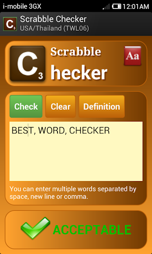 Word Checker (for SCRABBLE) PC