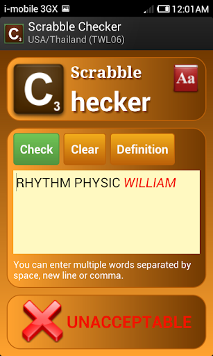 Word Checker (for SCRABBLE) PC