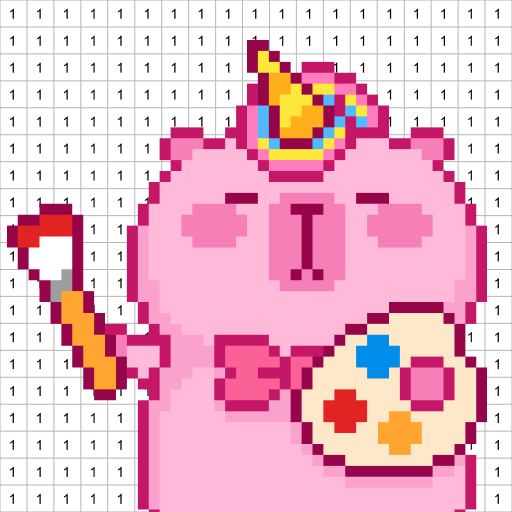 Happy Pixel Cute Coloring