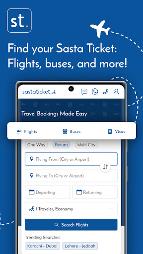 Sastaticket.pk Flights, Bus