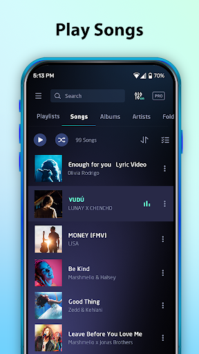 Mp3 মিউজিক প্লেয়ার - অডিও পিসি
