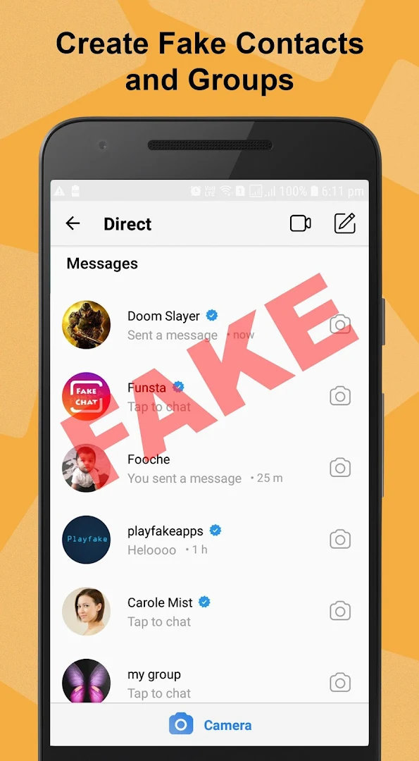Funsta - Insta Fake Chat Post and Direct Prank PC