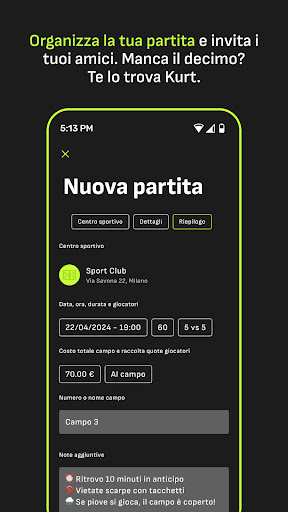 Kurt | Partite di calcetto PC