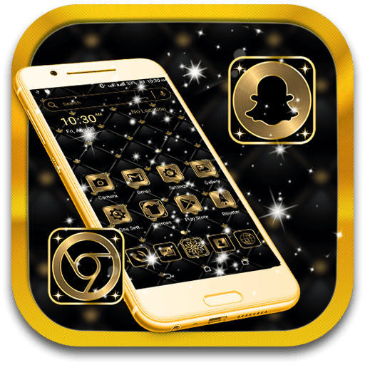 Gold Black Launcher Theme
