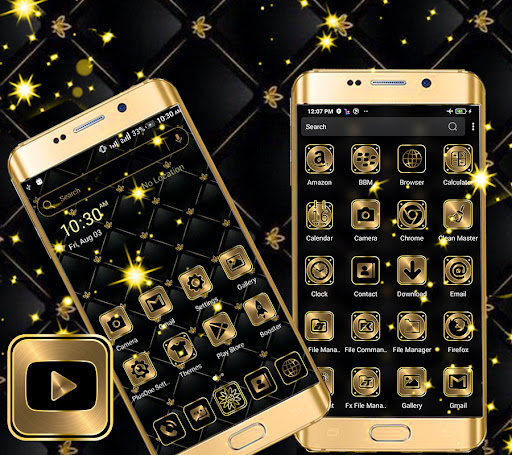 Gold Black Launcher Theme PC