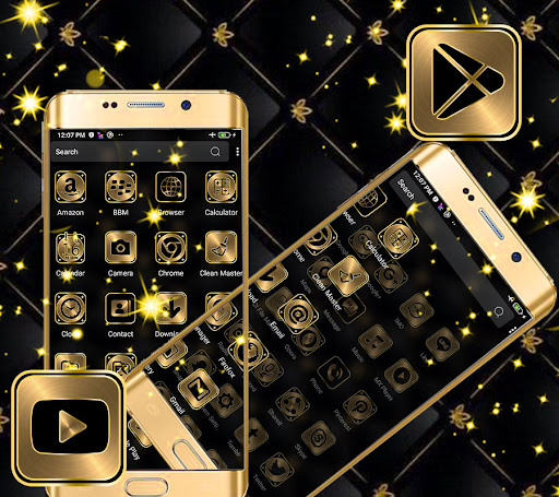 Gold Black Launcher Theme PC