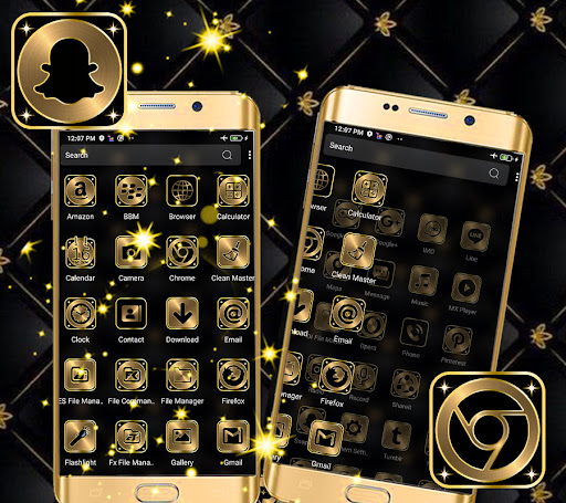 Gold Black Launcher Theme PC