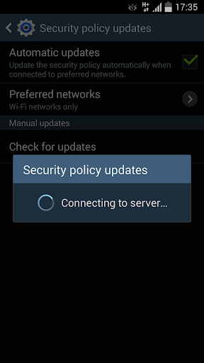 Samsung Security Policy Update