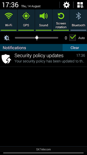 Samsung Security Policy Update