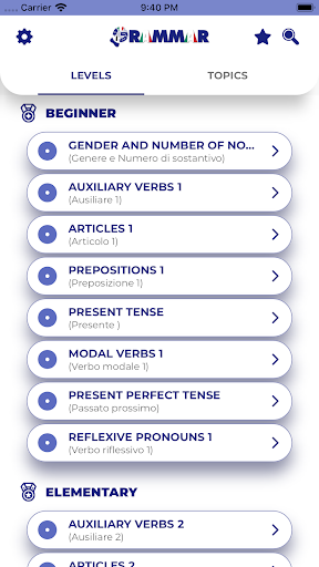 Italian GrammarーLessons・Tests پی سی