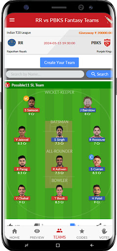 Possible11 Fantasy Prediction پی سی