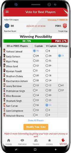 Possible11 Fantasy Prediction پی سی