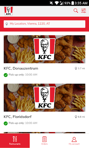 KFC Austria Click & Collect PC