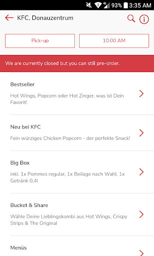 KFC Austria Click & Collect PC