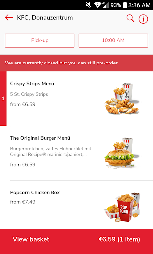 KFC Austria Click & Collect PC