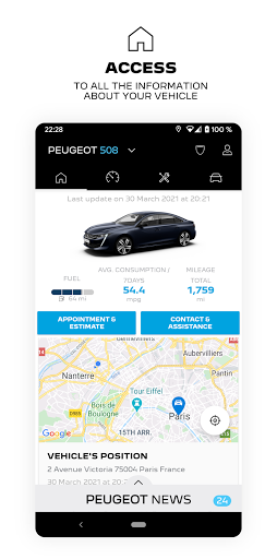 MYPEUGEOT APP الحاسوب