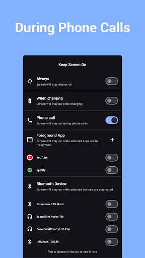 Keep Screen On - Phone Call