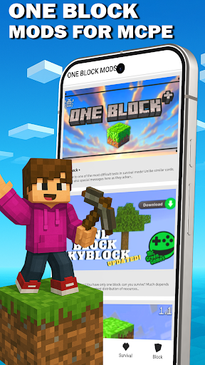 One Block Mod for Minecraft PE পিসি