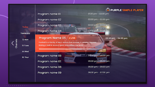 Purple Simple - IPTV Player PC