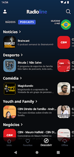 Radioline: Rádio e Podcasts para PC