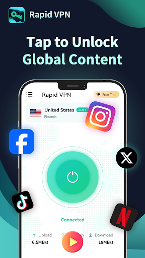 Rapid VPN - محفوظ بےخطر پراکسی پی سی