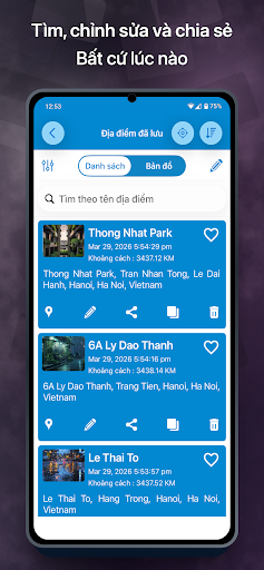 Lưu vị trí GPS PC