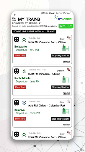 RDMNS.LK : Live Train Alerts PC