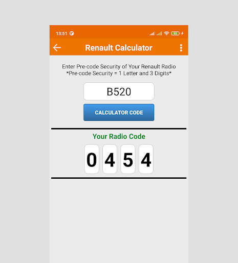 Renault Radio précode