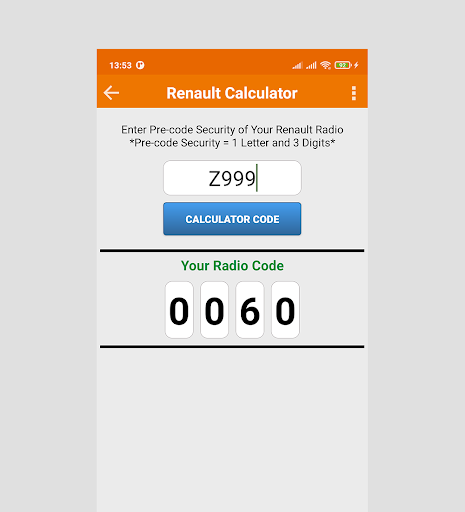 Renault Radio précode