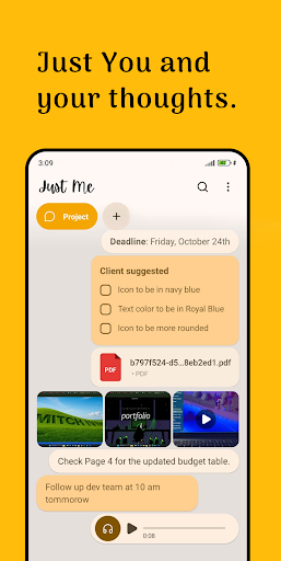 Just Me - Self chat & notes پی سی