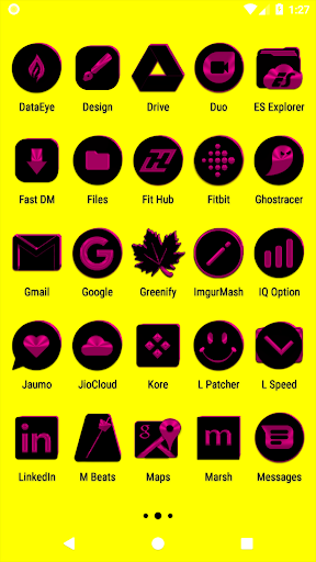 Black and Pink Icon Pack