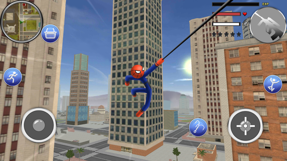 Spider Stickman Rope - Hero of Crime City