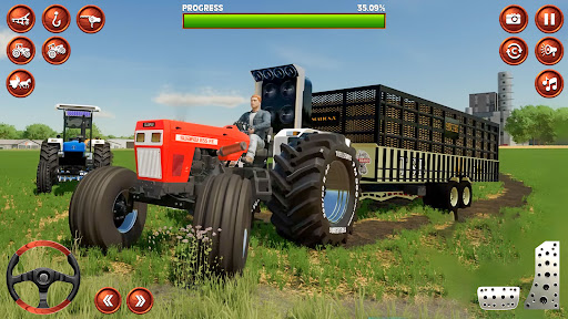 मकई खेती खेल 3डी ट्रैक्टर PC