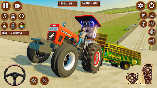 असली भारतीय ट्रैक्टर खेती खेल PC