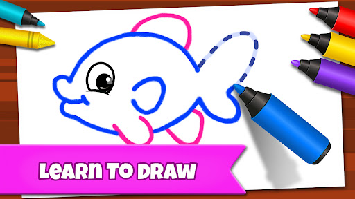 komputer Drawing Games: Draw & Color