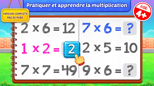 Jeux de multiplication enfants PC