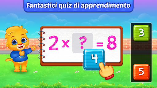 Gioco tabelline per bambini 5+