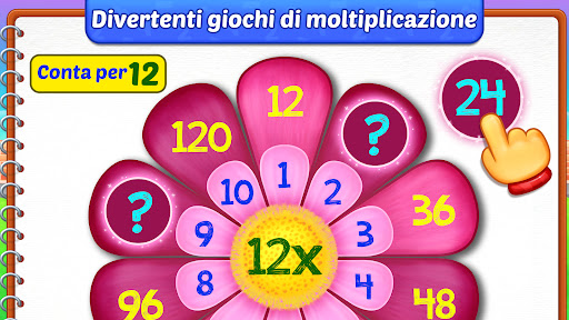 Gioco tabelline per bambini 5+